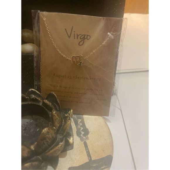 Virgo GOLD ZODIAC STAR SIGN HOROSCOPE NECKLACE - Picture 5 of 10